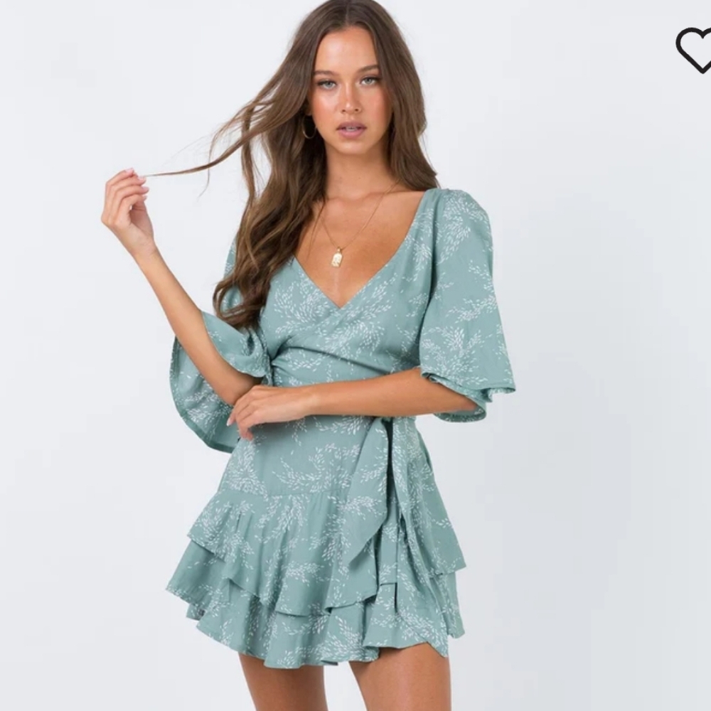 Polly The Louie Romper Sage Size 8 Color Light Gr… - image 2